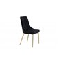 Velvet Deluxe Chair - Black/Matt Brass Leg