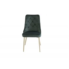 Velvet Deluxe Chair - Moss Green/Matt brass leg