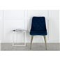 Velvet Deluxe Chair - Royal Blue/Matt Brass Leg