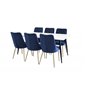 Velvet Deluxe Chair - Royal Blue/Matt Brass Leg