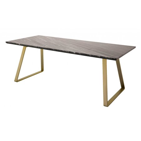 Estelle Dining Table 200*90 Black Marble / Matt Brass legs