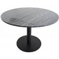 Estelle Dining Table round 106cm Black marble / Black Legs