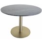 Estelle Dining Table round 106cm Black marble / Matt Brass