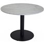 Estelle Dining Table round 106cm White marble / Black Legs