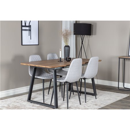 Inca Dining Table - 160/200*85*H75 - Oak / Black