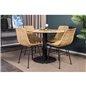 Cirebon Round Table - 100cm - Teak / Black