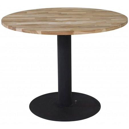 Cirebon Round Table - 100cm - Teak / Black