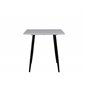 Polar dining table 75*75cm - White / black legs