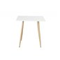 Polar dining table 75*75cm - White /oak-look legs