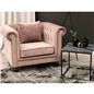 Velvet One Seater - Dusty Pink