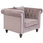 Velvet One Seater - Dusty Pink