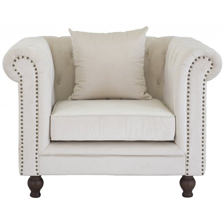 Velvet One Seater - Créme