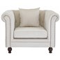 Velvet One Seater - Creme