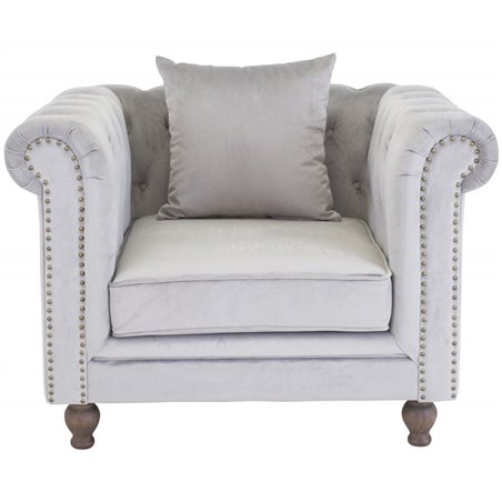 Velvet One Seater - harmaa