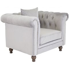 Velvet One Seater - harmaa