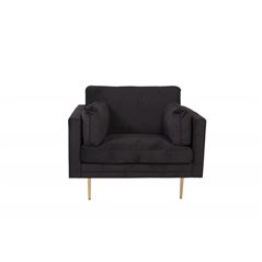 Bom - Single Chair Velvet - Sort