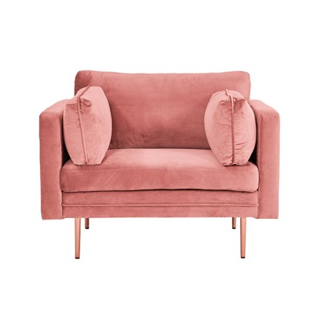 Bom - Single Chair Velvet - Støvet pink