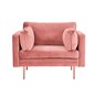 Bom - Single Chair Velvet - Støvet pink