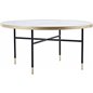 Bubbles Sofa Table ø98 - Brass / Pressed Glass