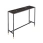 Dipp Side Table with Shelf100*30*75 - Black / Brass