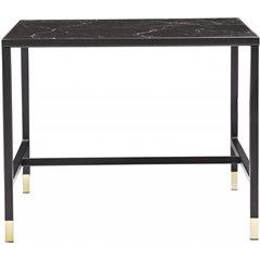 Dipp Square Sofa Table - 60*60*44 - Black / Brass