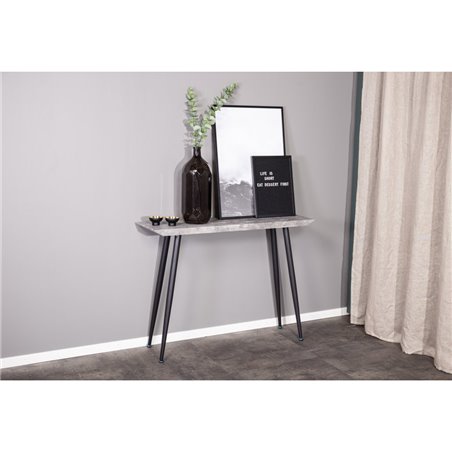 Edge Side Table - Sort / beton look