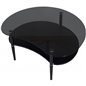 Eggsofa table - Black / Grey Smokey Glass