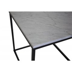 Estelle Side Board White Marble / Matt Black