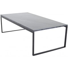 Estelle Sofa Table 120*60*36 Grey Marble / Matt Black