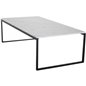 Estelle Sofa Table 120*60*36 White marble / Matt Black