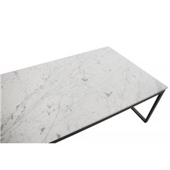 Soffbord Estelle 120x60 cm - Ljus Marmor / Svart