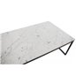 Estelle Sofa Table 120*60*36 White marble / Matt Black