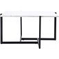 Hybrid Sofa Table 80*80 - White Terazzo/ Black