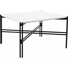 Razzia Sofa Table 75*75*48 White Terazzo / Black