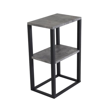 Yöpöytä Rise Double Shelves 45 cm - Musta / Concrete-Look