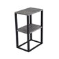 Sengebord Rise Dobbelthylder 45 cm - Sort / Beton-Look