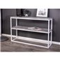 Purkauspöytä Rise Double Shelves 110 cm - Concrete-Look / Valkoinen