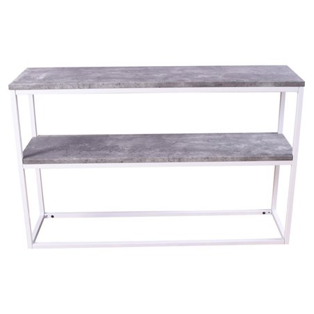 Purkauspöytä Rise Double Shelves 110 cm - Concrete-Look / Valkoinen