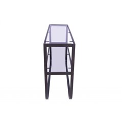 Avlastningsbord Rocker 110 cm - Mörkt Glas / Svart