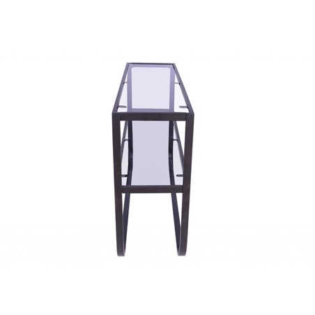 Avlastningsbord Rocker 110 cm - Mörkt Glas / Svart