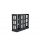 Lock - Low Glass cabinet120X40X95 CM - Black