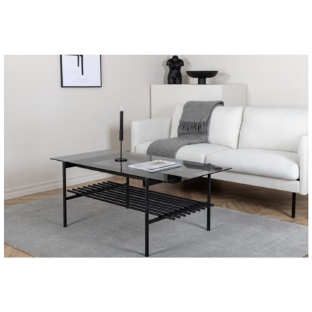 Von Staf Sofa Table - black / Black Smoked Glass glass