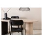 Bianca Oval Dining Table - White Wash / Black Veneer