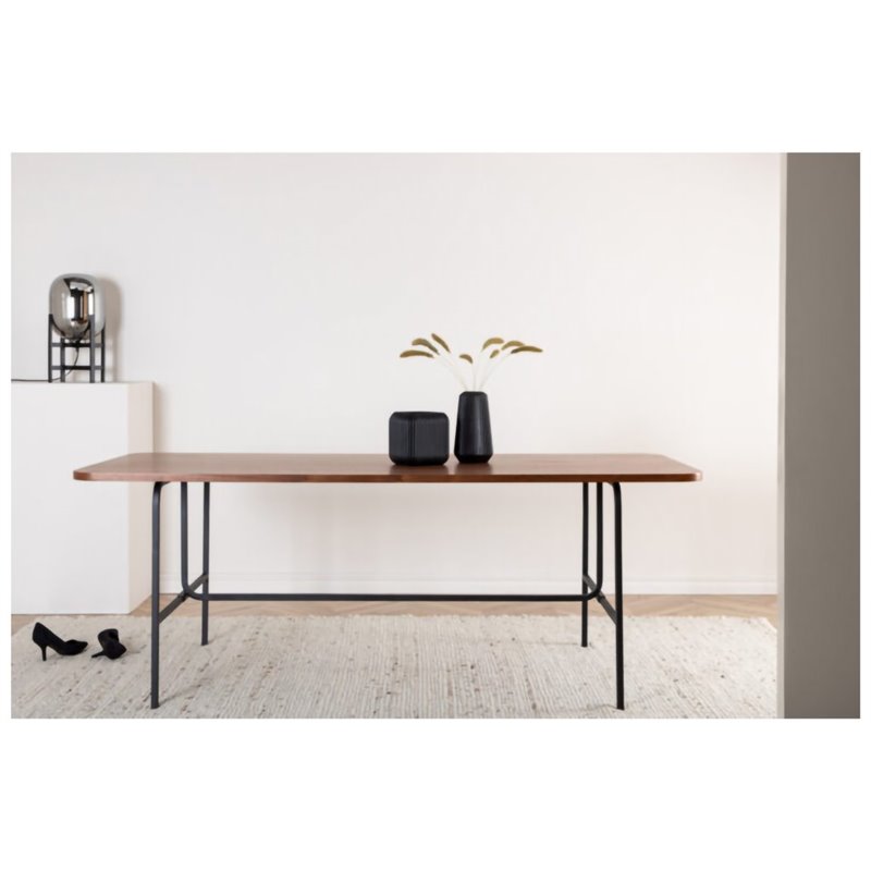 Uno Dining Table - Black / Walnut Veneer