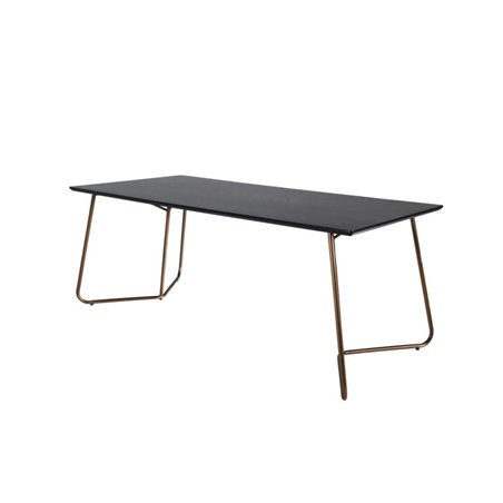 Pippi Dining Table - Distressed Copper / Black Veneer