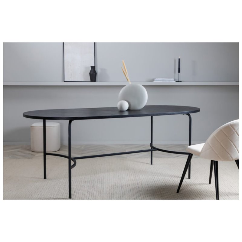 Skate Oval Dining Table - Black / Black Veneer