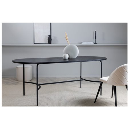 Skate Oval Dining Table - Black / Black Veneer