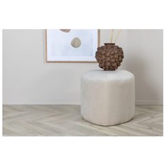 Sittpuff Peg - ø46cm - Beige - Sammetstyg