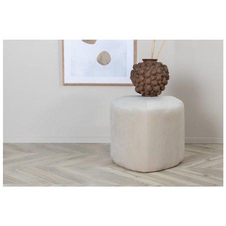 Peg Pouf - / beige sametti