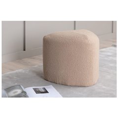 Sittpuff Peg - ø46cm - Beige - Teddy/Tyg